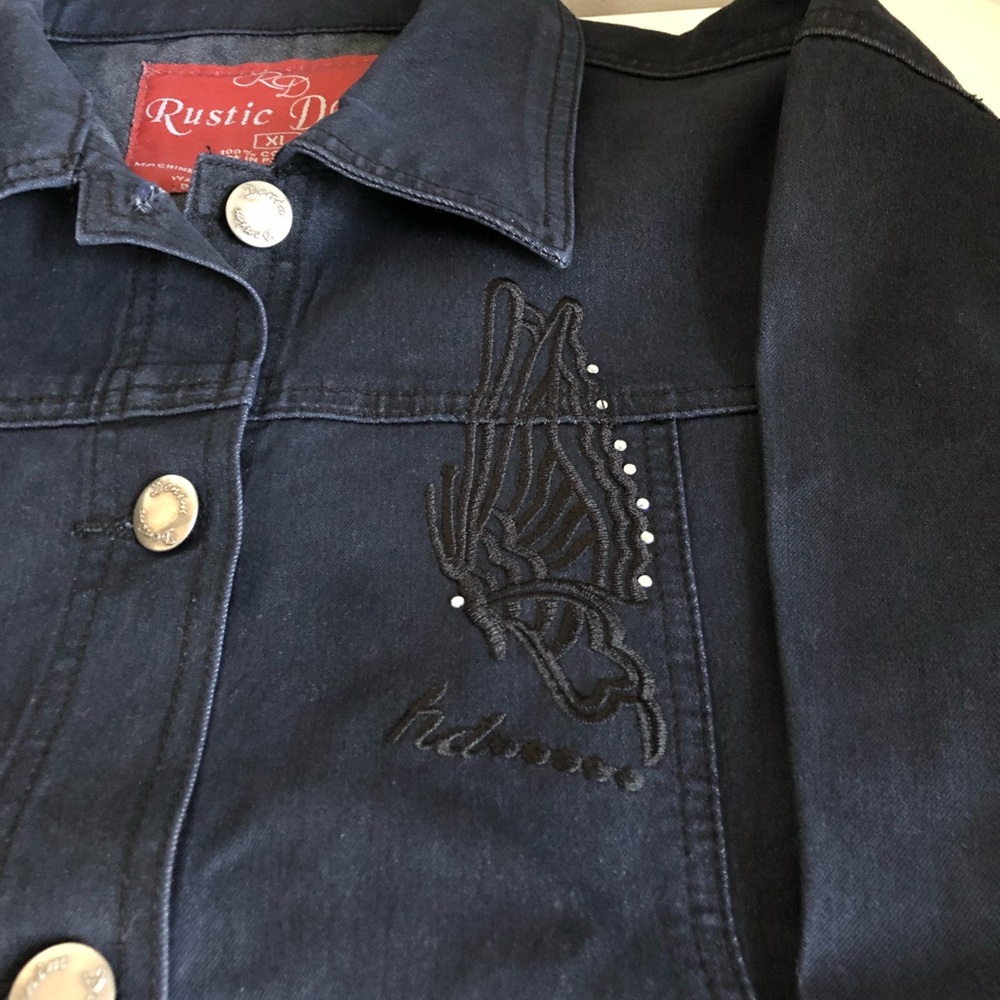 Beautiful Unique Rustic Denim Jean Jacket NWOT